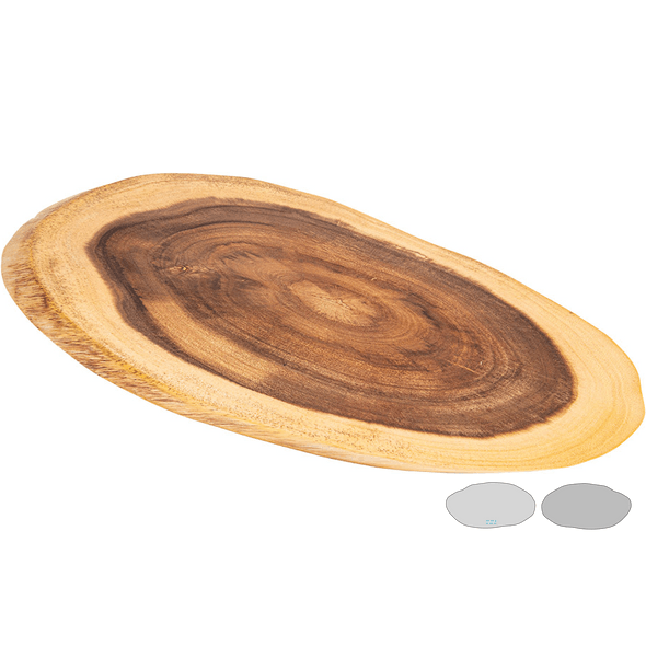 Tábua de Apresentação Oval Madeira